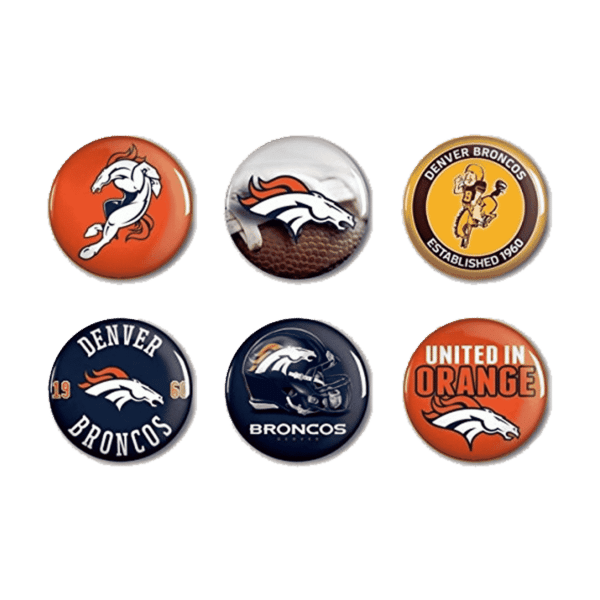 Merchandise # NFL Button 6er Pack Denver Broncos # 1017406